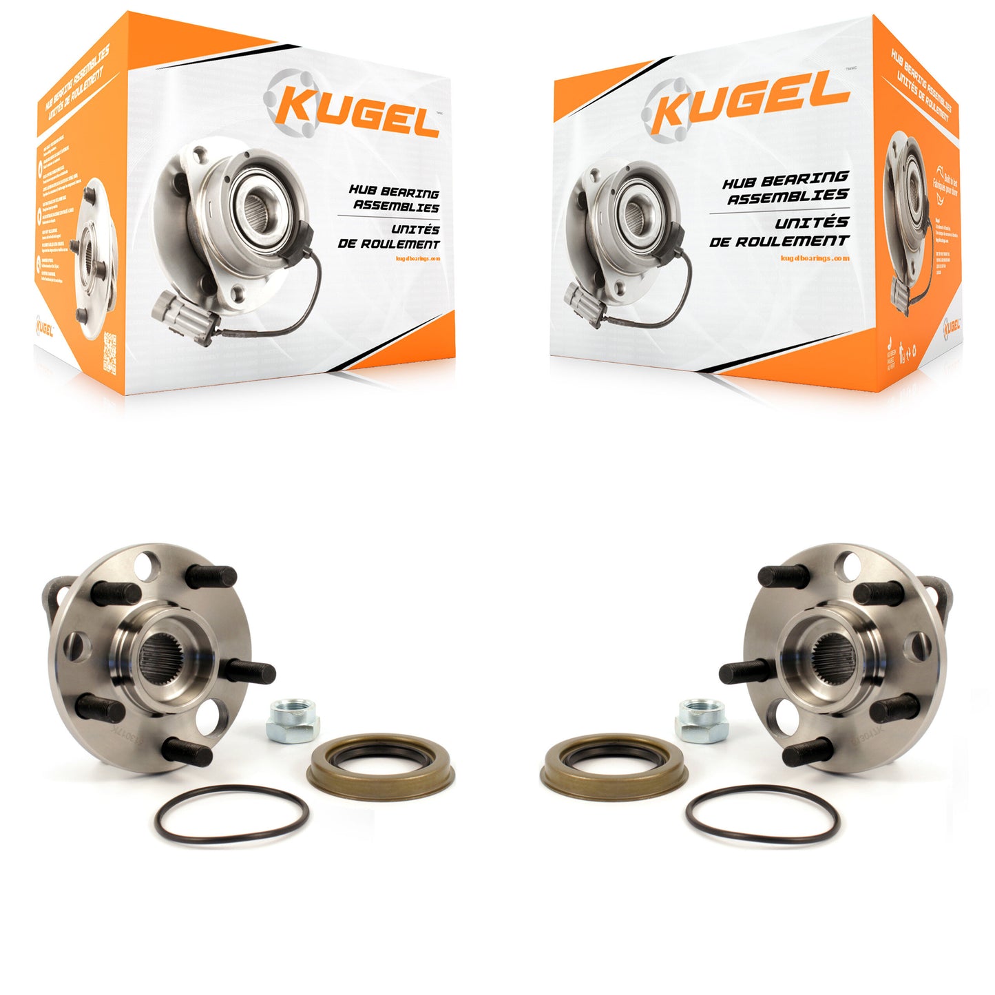 [Avant] Kit d'ensemble roulement de roue et moyeu pour Chevrolet Cavalier Pontiac Sunfire Grand Am Corsica Buick Skylark Oldsmobile Beretta Sunbird Achieva Cutlass Calais Skyhawk J2000 Firenza Somerset K70-100244
