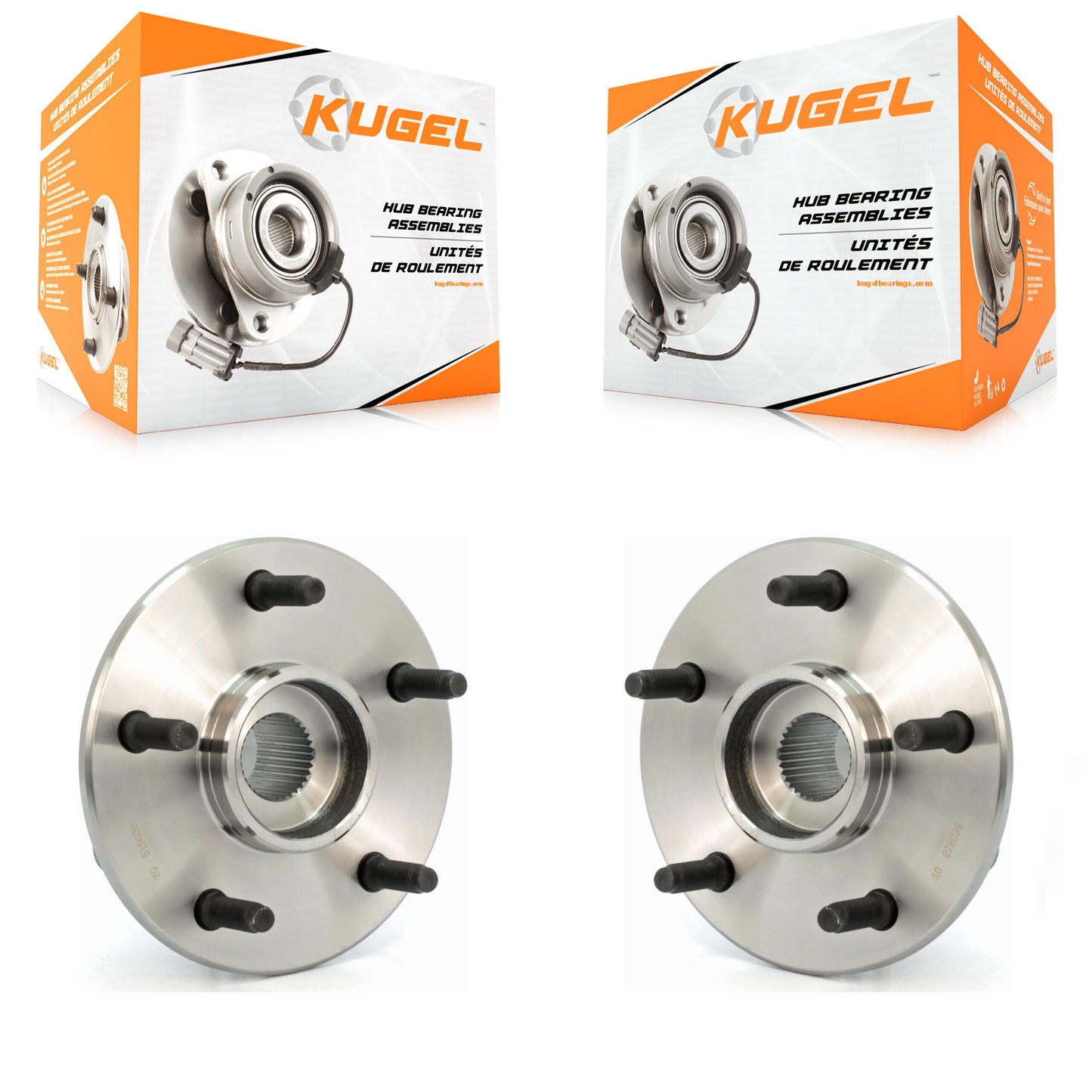 [Avant] Kit d'ensemble roulement de roue et moyeu pour 2000-2001 Dodge Ram 1500 4WD avec 2-Wheel ABS K70-100391