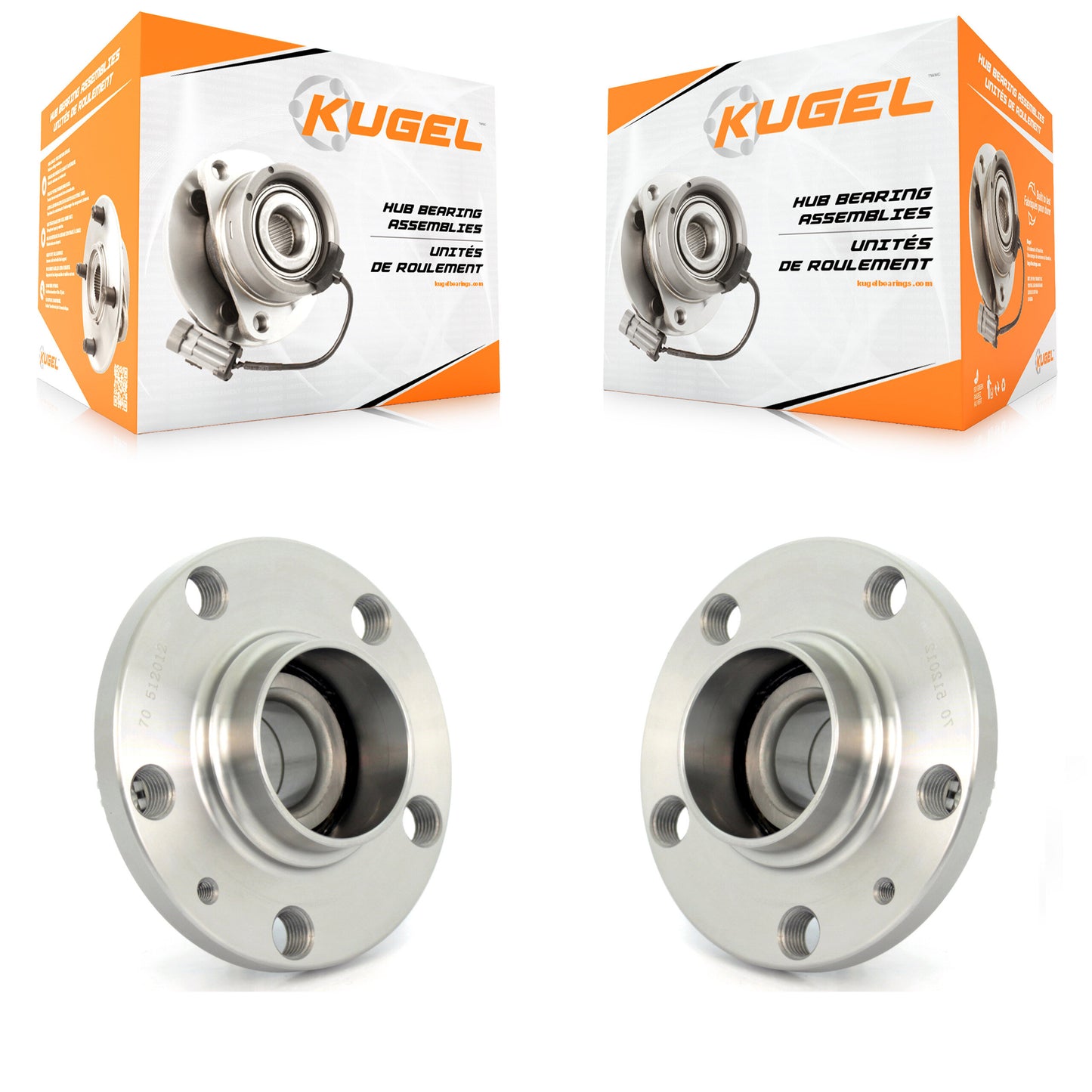 [Arrière] Kit d'ensemble roulement de roue et moyeu pour Volkswagen Jetta Beetle Golf Audi TT Quattro R32 City K70-100559