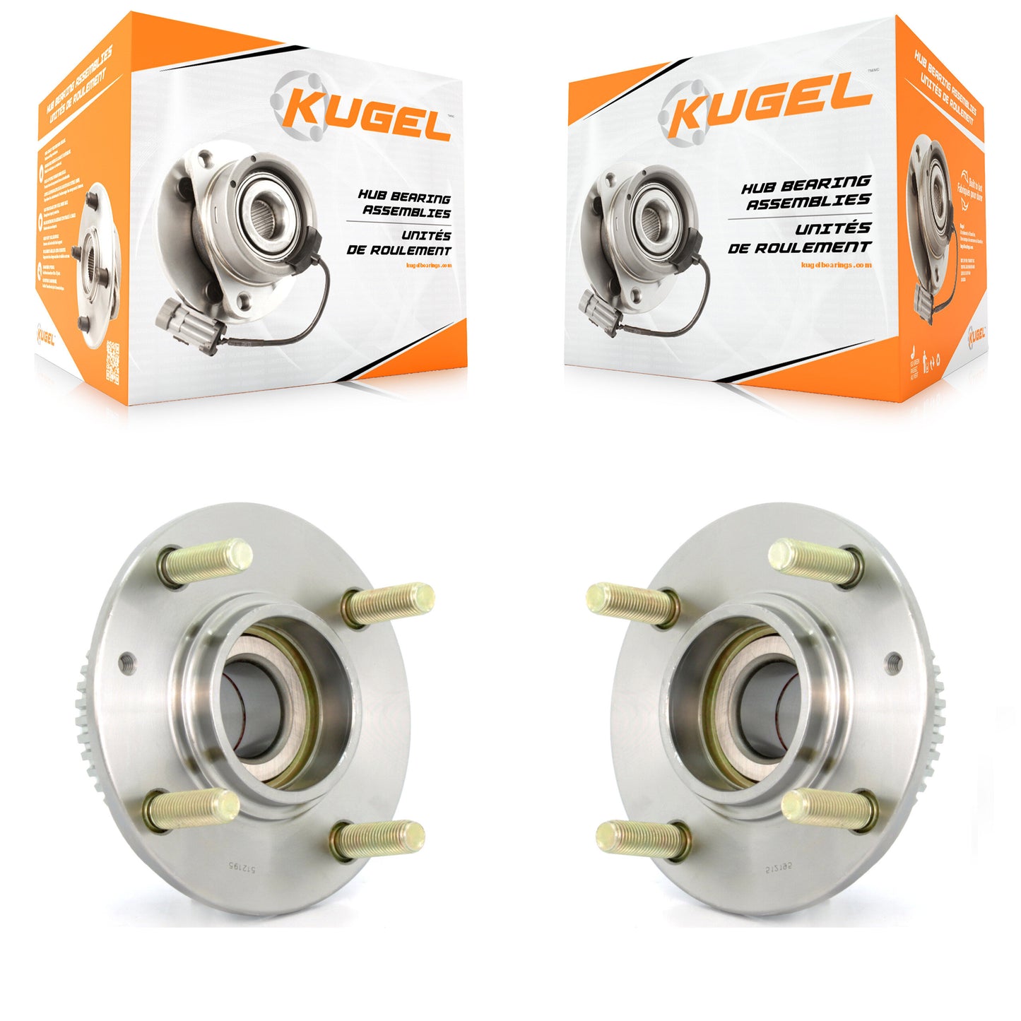 [Arrière] Kit d'ensemble roulement de roue et moyeu pour Hyundai Elantra Kia Spectra Spectra5 4-Wheel ABS K70-100597