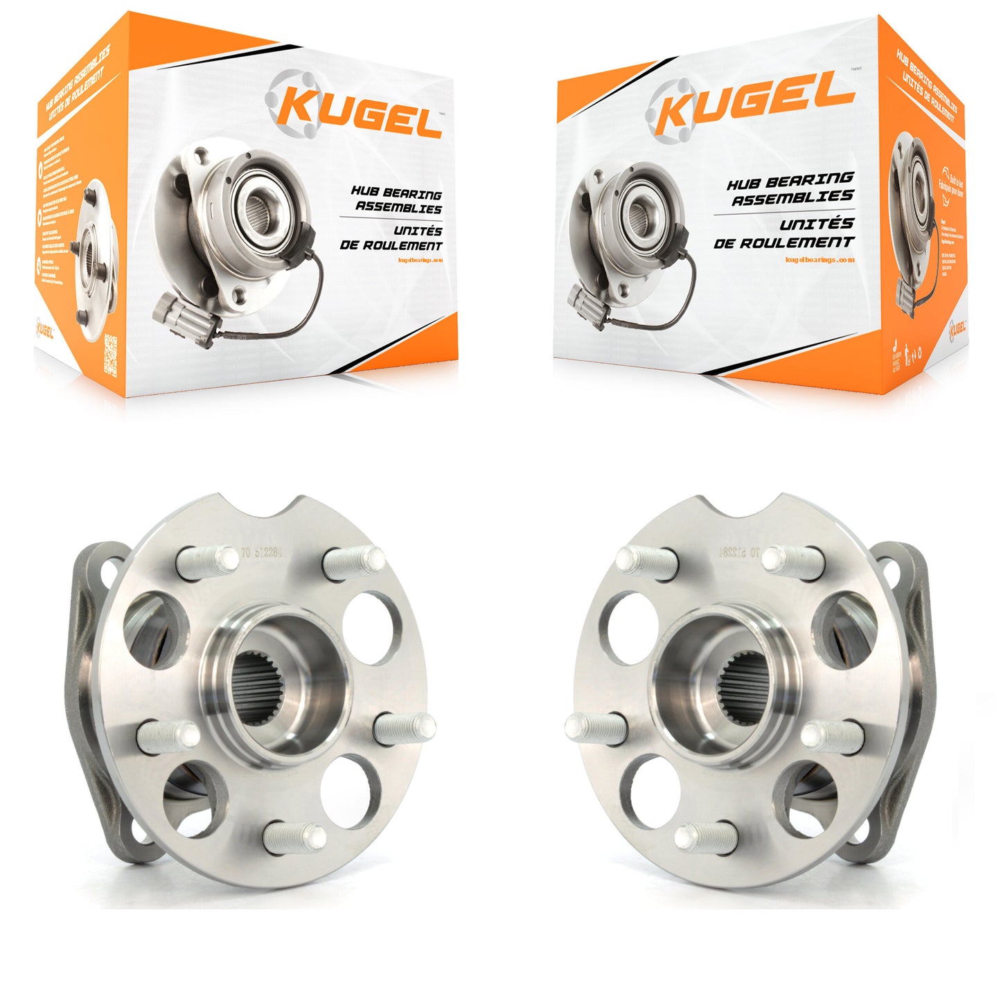 [Arrière] Kit d'ensemble roulement de roue et moyeu pour Toyota Highlander Lexus Venza RX350 RX330 RX400h AWD K70-100634