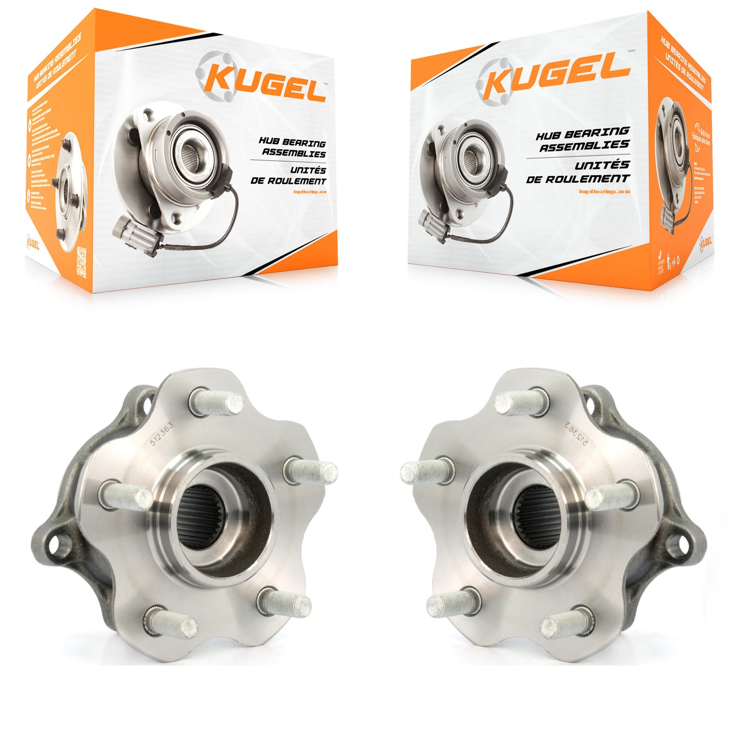 [Arrière] Kit d'ensemble roulement de roue et moyeu pour 2003-2007 Nissan Murano AWD K70-100689