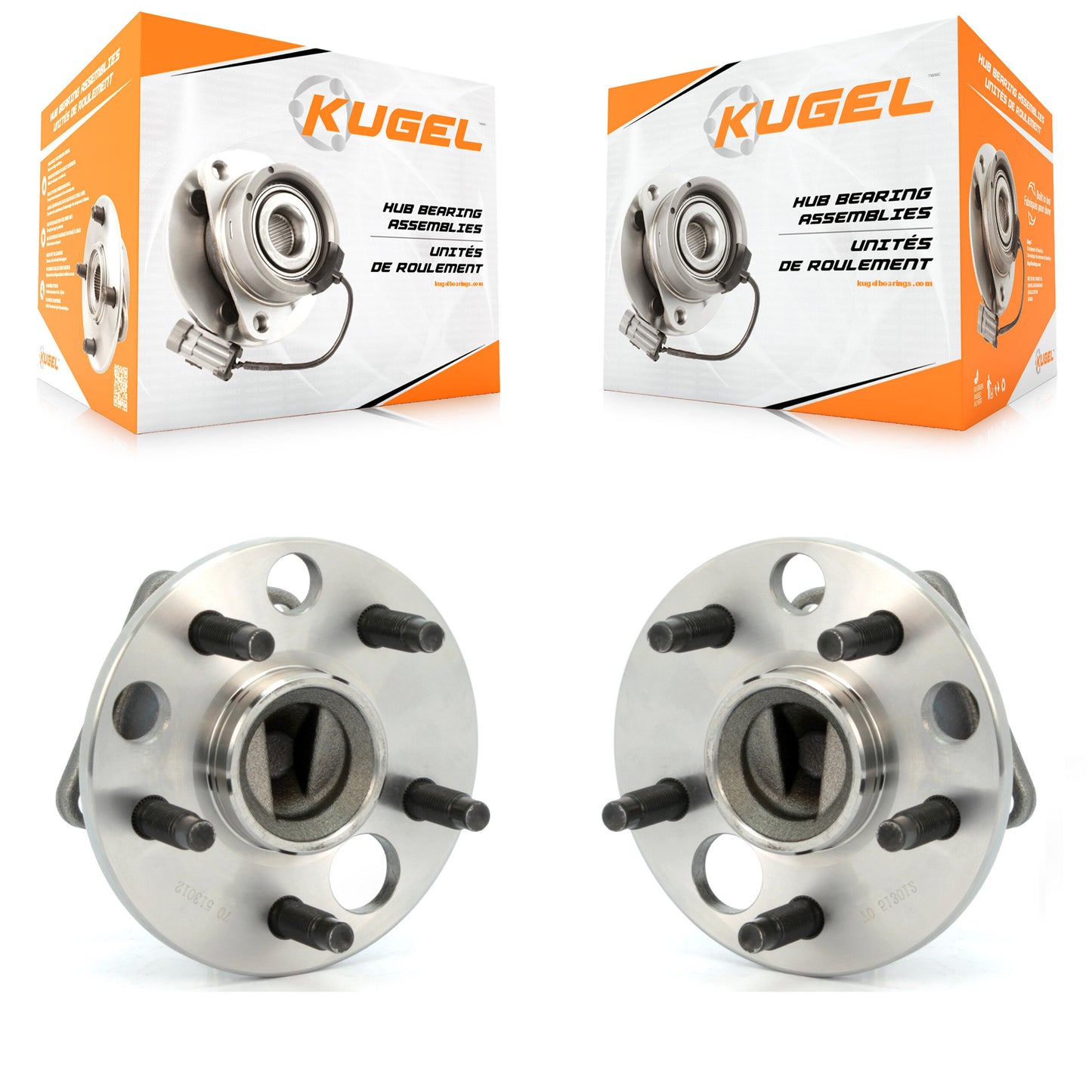 [Arrière] Kit d'ensemble roulement de roue et moyeu pour Chevrolet Cavalier Pontiac Sunfire Buick Grand Am Oldsmobile Skylark Corsica Sunbird Beretta Citation Cutlass Calais Skyhawk II Omega J2000 Firenza K70-100761