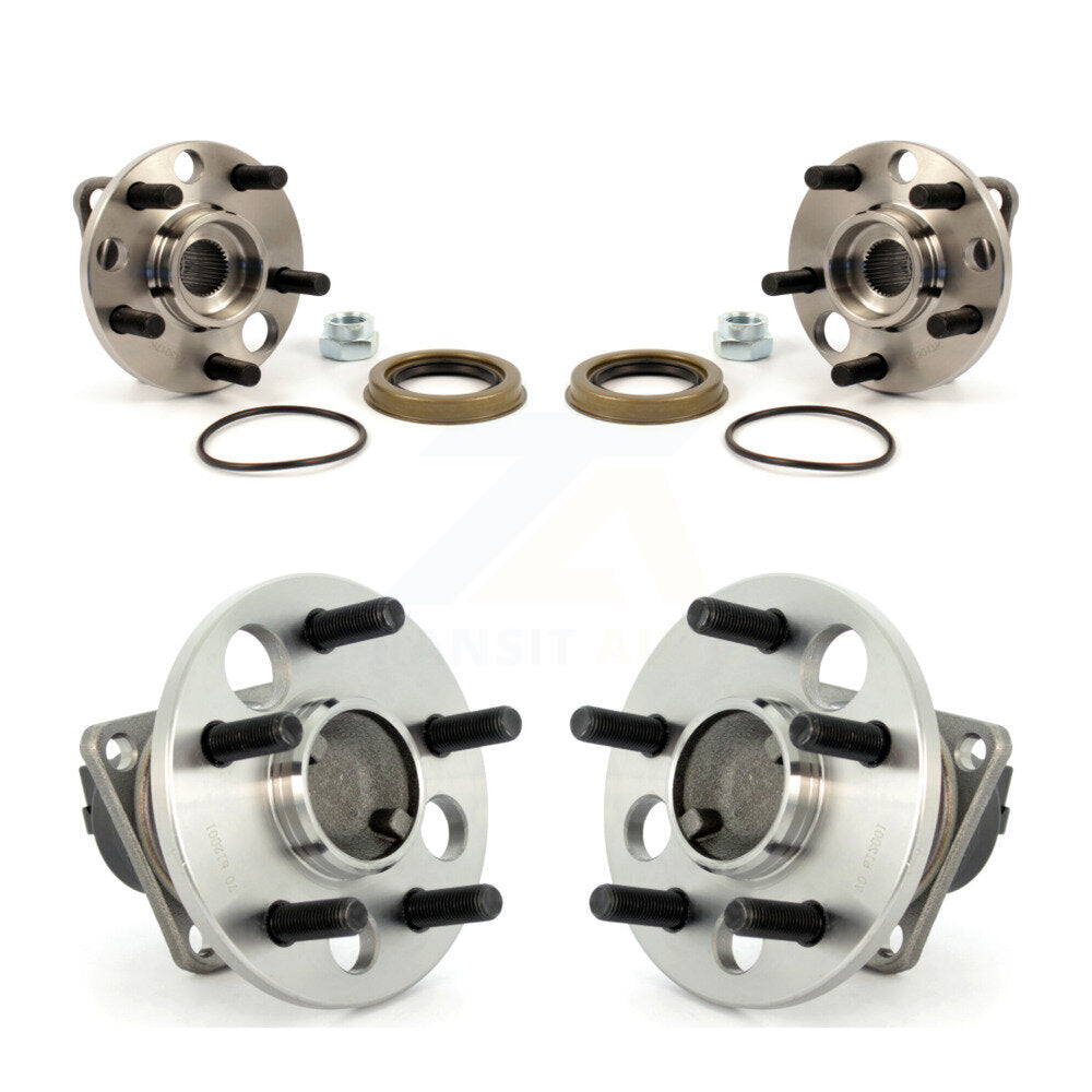 [Avant + Arrière] Kit d'ensemble roulement de roue et moyeu pour Chevrolet Cavalier Pontiac Sunfire Grand Am Corsica Buick Skylark Oldsmobile Achieva Beretta Sunbird K70-101160