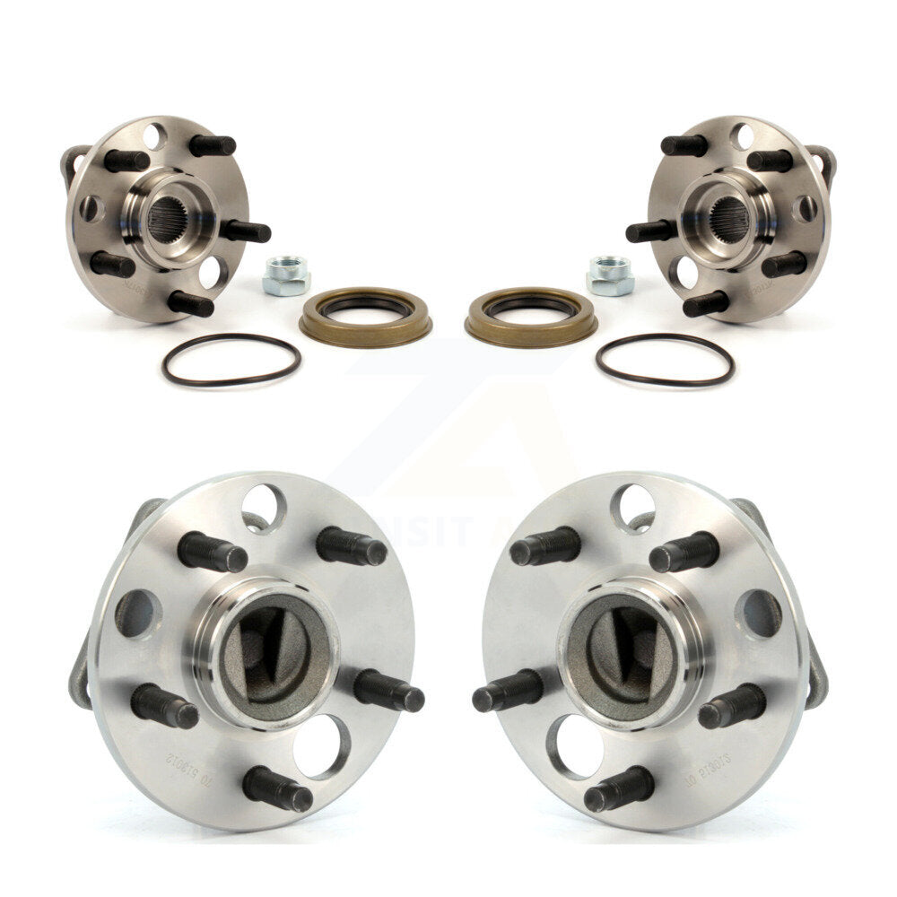 [Avant + Arrière] Kit d'ensemble roulement de roue et moyeu pour Chevrolet Cavalier Pontiac Sunfire Grand Am Buick Corsica Oldsmobile Sunbird Beretta Skylark Cutlass Calais Skyhawk J2000 Firenza Somerset K70-101161