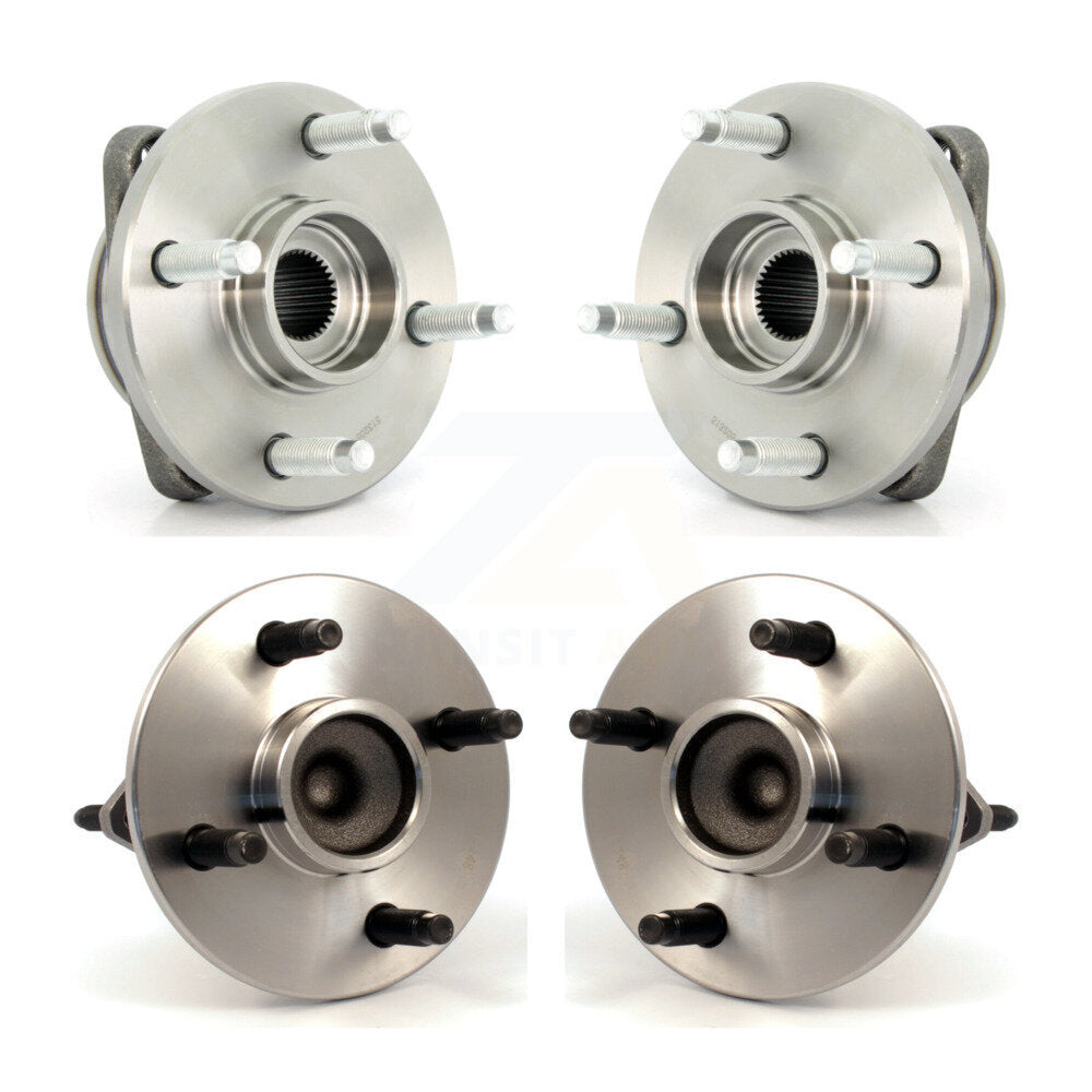 [Avant + Arrière] Kit d'ensemble roulement de roue et moyeu pour Chevrolet Cobalt Saturn Ion Pontiac G5 Pursuit avec 4 Lug Wheels Non-ABS K70-101203