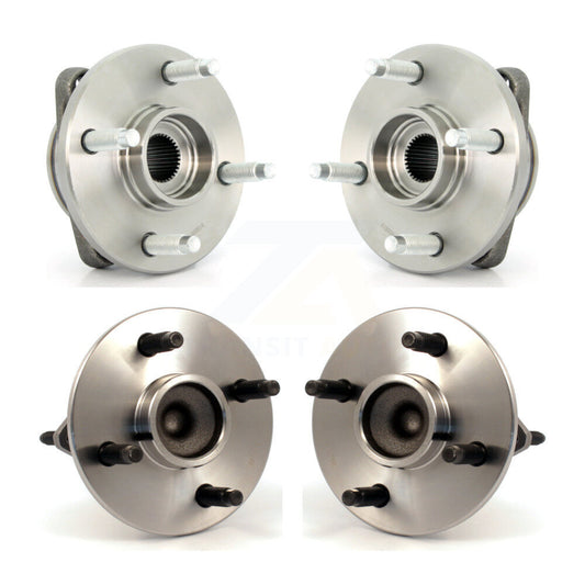 [Avant + Arrière] Kit d'ensemble roulement de roue et moyeu pour Chevrolet Cobalt Saturn Ion Pontiac G5 Pursuit avec 4 Lug Wheels Non-ABS K70-101203