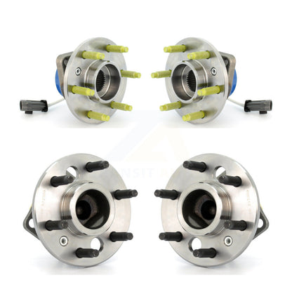 [Avant + Arrière] Kit d'ensemble roulement de roue et moyeu pour Chevrolet Uplander Buick Terraza Pontiac Montana Saturn Relay 4 Hole Rectangular Flange K70-101228