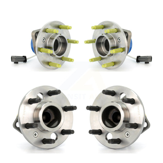 [Avant + Arrière] Kit d'ensemble roulement de roue et moyeu pour Chevrolet Uplander Buick Terraza Pontiac Montana Saturn Relay 4 Hole Rectangular Flange K70-101228