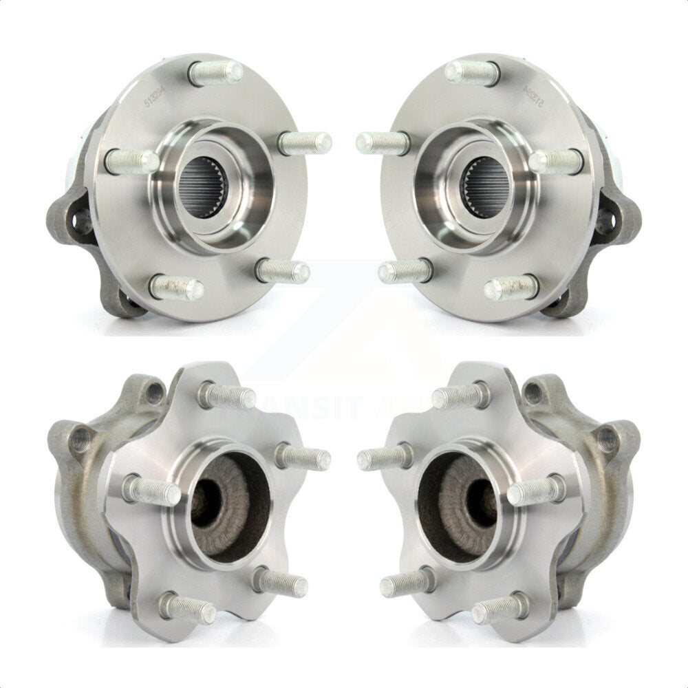 [Avant + Arrière] Kit d'ensemble roulement de roue et moyeu pour 2007 Nissan Altima 2.5L avec Non-ABS K70-101265 par Kugel