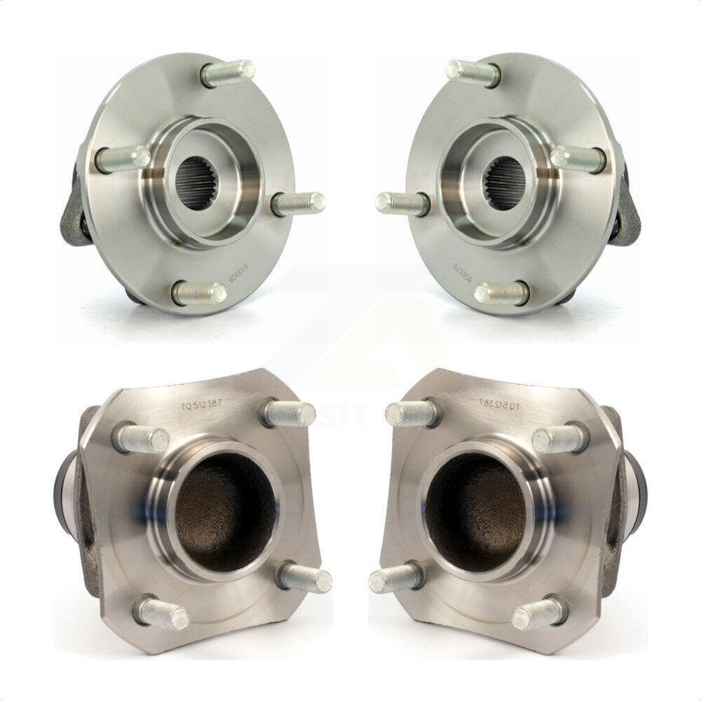 [Avant + Arrière] Kit d'ensemble roulement de roue et moyeu pour 2007-2011 Nissan Versa Non-ABS K70-101275 par Kugel