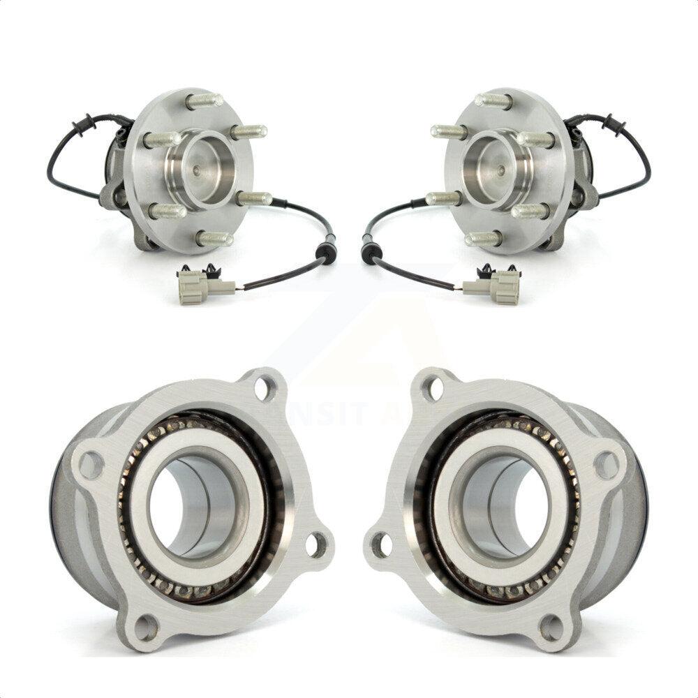 [Avant + Arrière] Kit d'ensemble roulement de roue et moyeu pour Nissan Frontier Xterra Suzuki Equator K70-101292 par Kugel