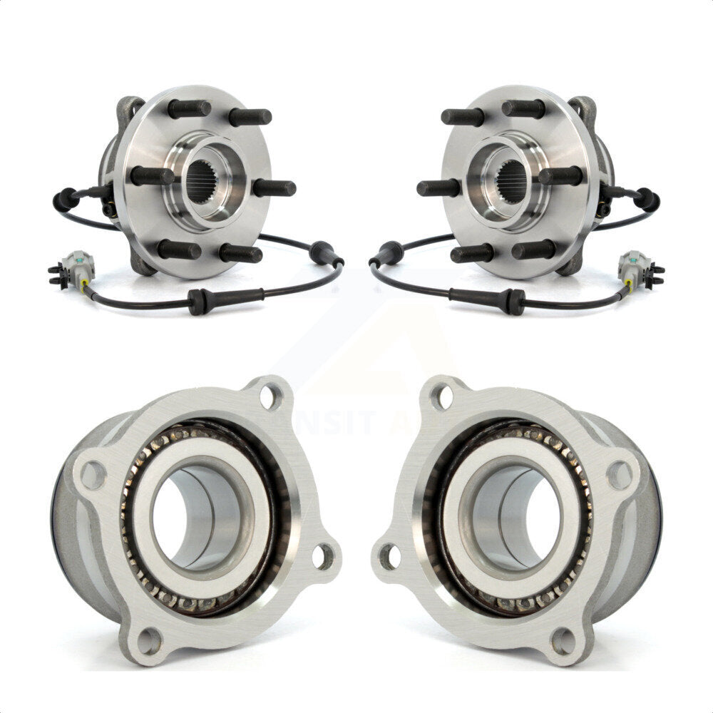 [Avant + Arrière] Kit d'ensemble roulement de roue et moyeu pour Nissan Frontier Xterra Suzuki Equator K70-101294 par Kugel