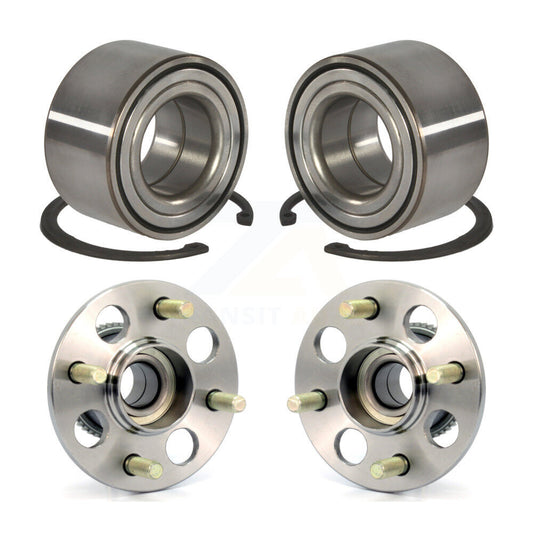 [Avant + Arrière] Kit de Roulement de roue pour 1996 Honda Civic HX avec Drum rear brakes 4-Wheel ABS K70-101538