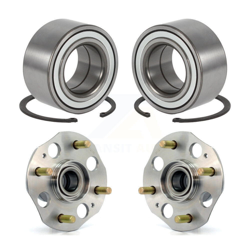 [Avant + Arrière] Kit de Roulement de roue pour 1998-2002 Honda Accord 2.3L avec Drum rear brakes Non-ABS K70-101562