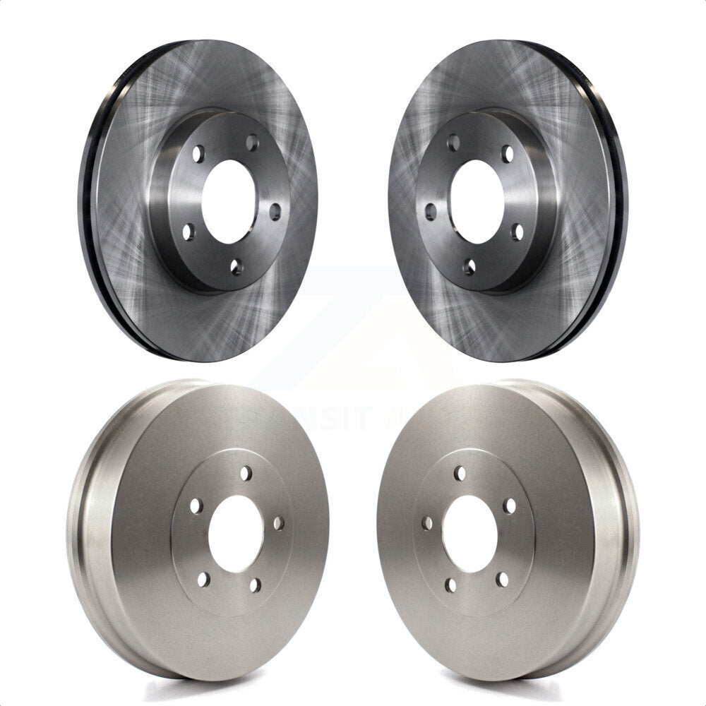 [Avant + Arrière] Kit de Disque de frein pour 2007 Ford Escape Mercury Mariner From 01/08/07 Drum rear brakes K8-102005 par Top Quality