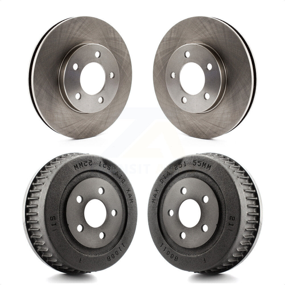 [Avant + Arrière] Kit de Disque de frein pour 1995-1998 Ford Windstar Drum rear brakes K8-102008 par Top Quality