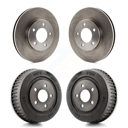 [Avant + Arrière] Kit de Disque de frein pour 1995-1998 Ford Windstar Drum rear brakes K8-102008 par Top Quality