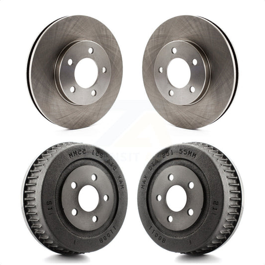 [Avant + Arrière] Kit de Disque de frein pour 1995-1998 Ford Windstar Drum rear brakes K8-102008 par Top Quality