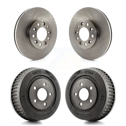 [Avant + Arrière] Kit de Disque de frein pour 1999-2003 Ford Windstar Drum rear brakes K8-102009 par Top Quality