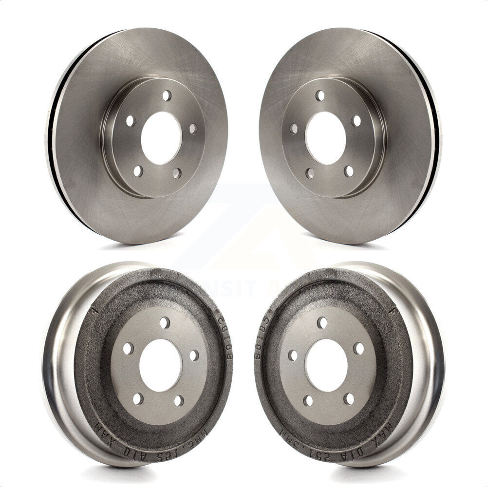 [Avant + Arrière] Kit de Disque de frein pour 2001-2005 Pontiac Aztek AWD avec Drum rear brakes K8-102098 par Top Quality