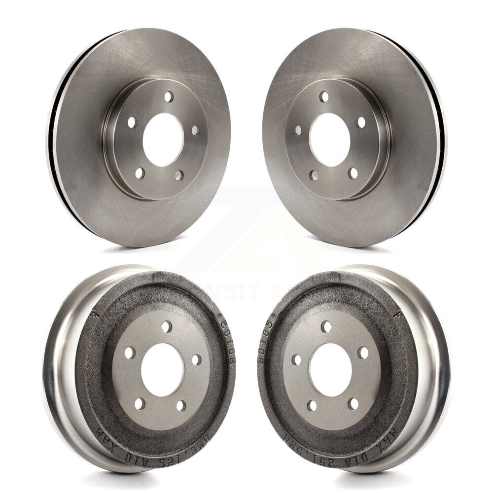 [Avant + Arrière] Kit de Disque de frein pour 2001-2005 Pontiac Aztek AWD avec Drum rear brakes K8-102098
