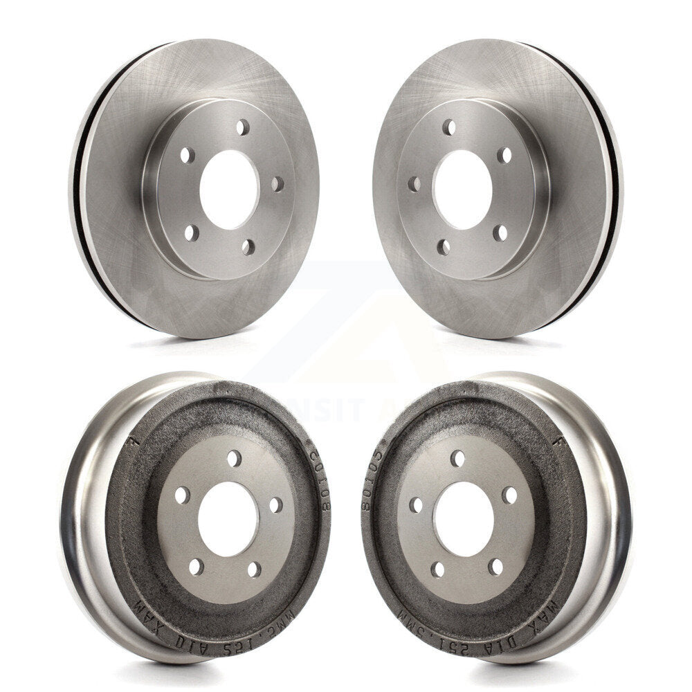 [Avant + Arrière] Kit de Disque de frein pour 2001-2005 Pontiac Aztek FWD avec Drum rear brakes K8-102099