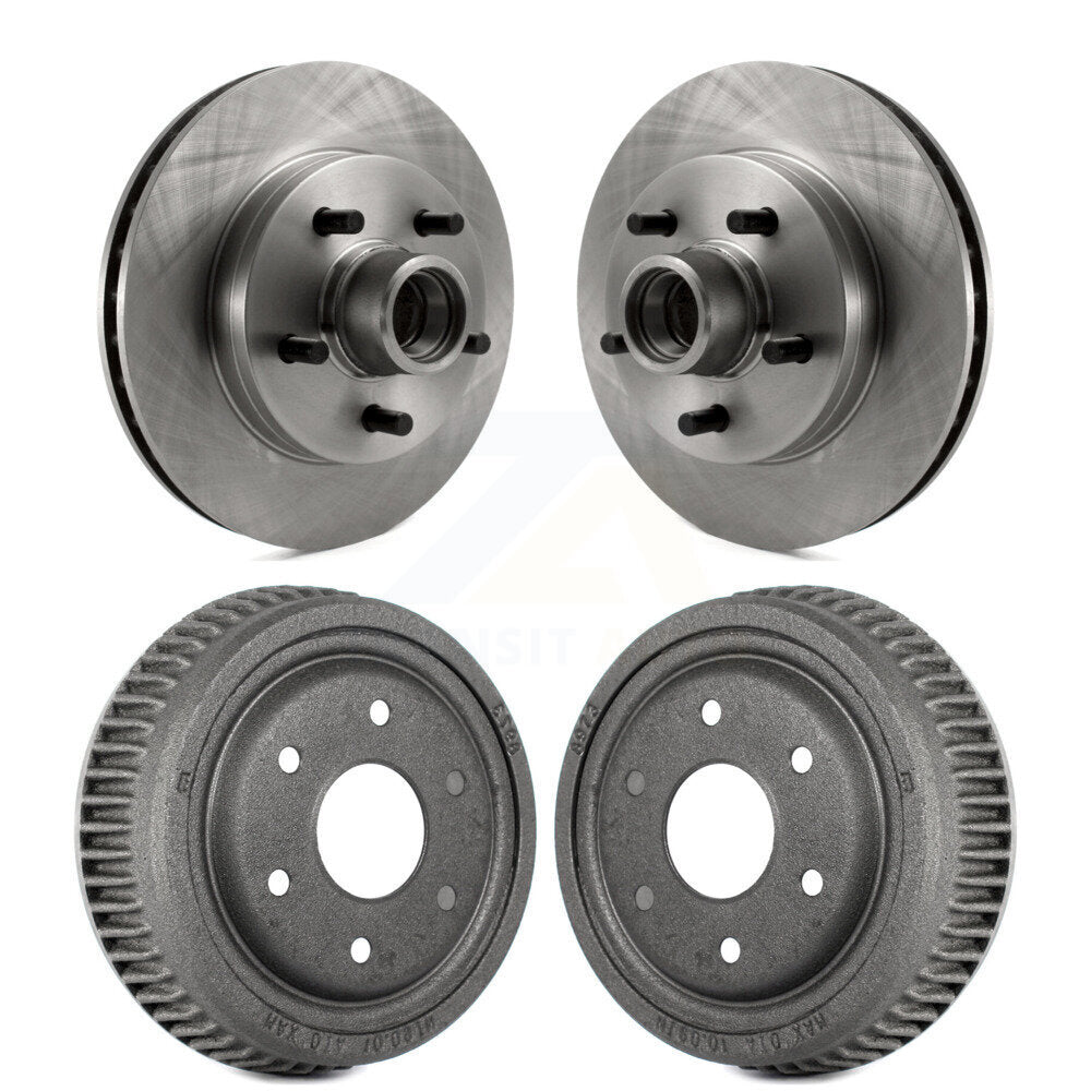 [Avant + Arrière] Kit d'ensemble disque de frein à disque et moyeu pour GMC Yukon RWD avec 10" Diameter Drum K8-102186