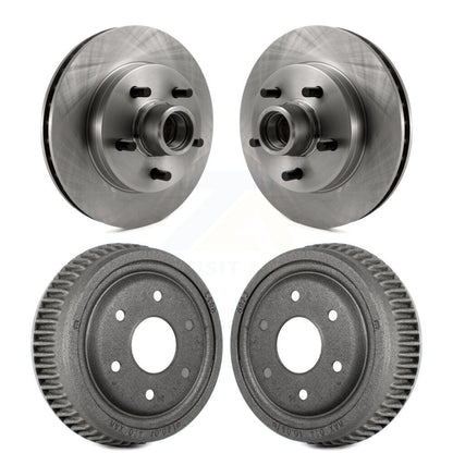 [Avant + Arrière] Kit d'ensemble disque de frein à disque et moyeu pour GMC Yukon RWD avec 10" Diameter Drum K8-102186