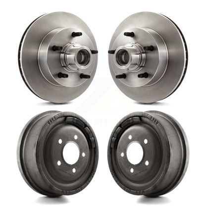 [Avant + Arrière] Kit d'ensemble disque de frein à disque et moyeu pour 1980-1983 Ford F-150 RWD avec 10" Diameter Drum K8-102191