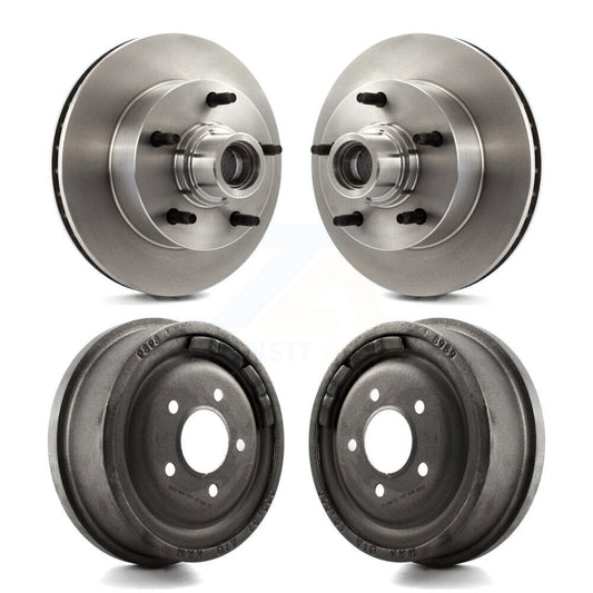 [Avant + Arrière] Kit d'ensemble disque de frein à disque et moyeu pour 1980-1983 Ford F-150 RWD avec 10" Diameter Drum K8-102191