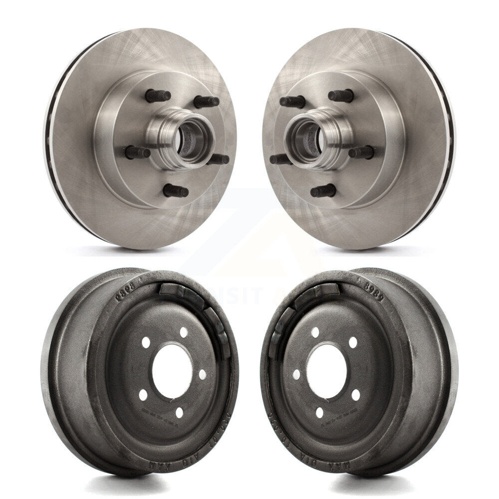 [Avant + Arrière] Kit d'ensemble disque de frein à disque et moyeu pour 1998-1999 Mazda B4000 RWD avec 4-Wheel ABS avec 10" Diameter Drum K8-102192