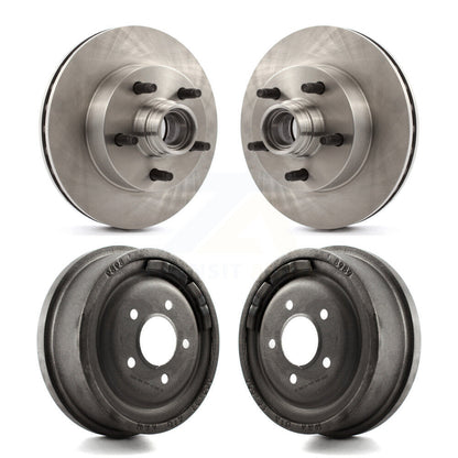 [Avant + Arrière] Kit d'ensemble disque de frein à disque et moyeu pour 1998-1999 Mazda B4000 RWD avec 4-Wheel ABS avec 10" Diameter Drum K8-102192