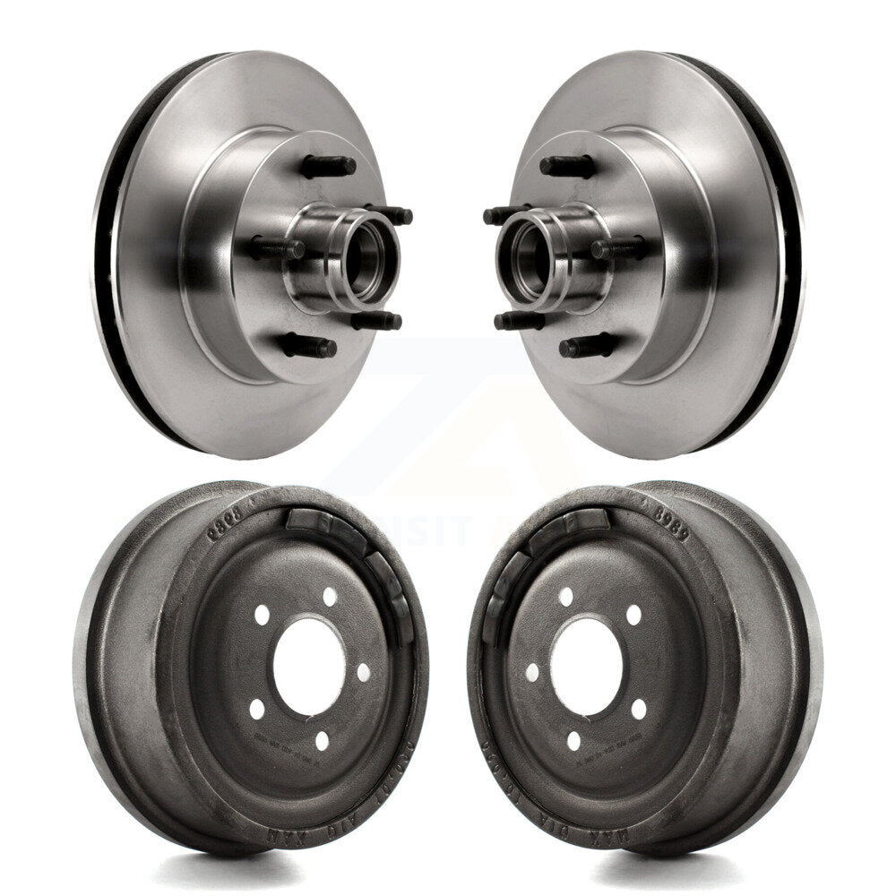 [Avant + Arrière] Kit d'ensemble disque de frein à disque et moyeu pour Ford Ranger Mazda B2500 B3000 B4000 avec 10" Diameter Drum K8-102193