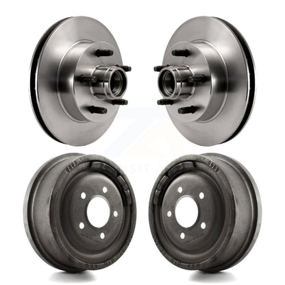 [Avant + Arrière] Kit d'ensemble disque de frein à disque et moyeu pour Ford Ranger Mazda B2500 B3000 B4000 avec 10" Diameter Drum K8-102193