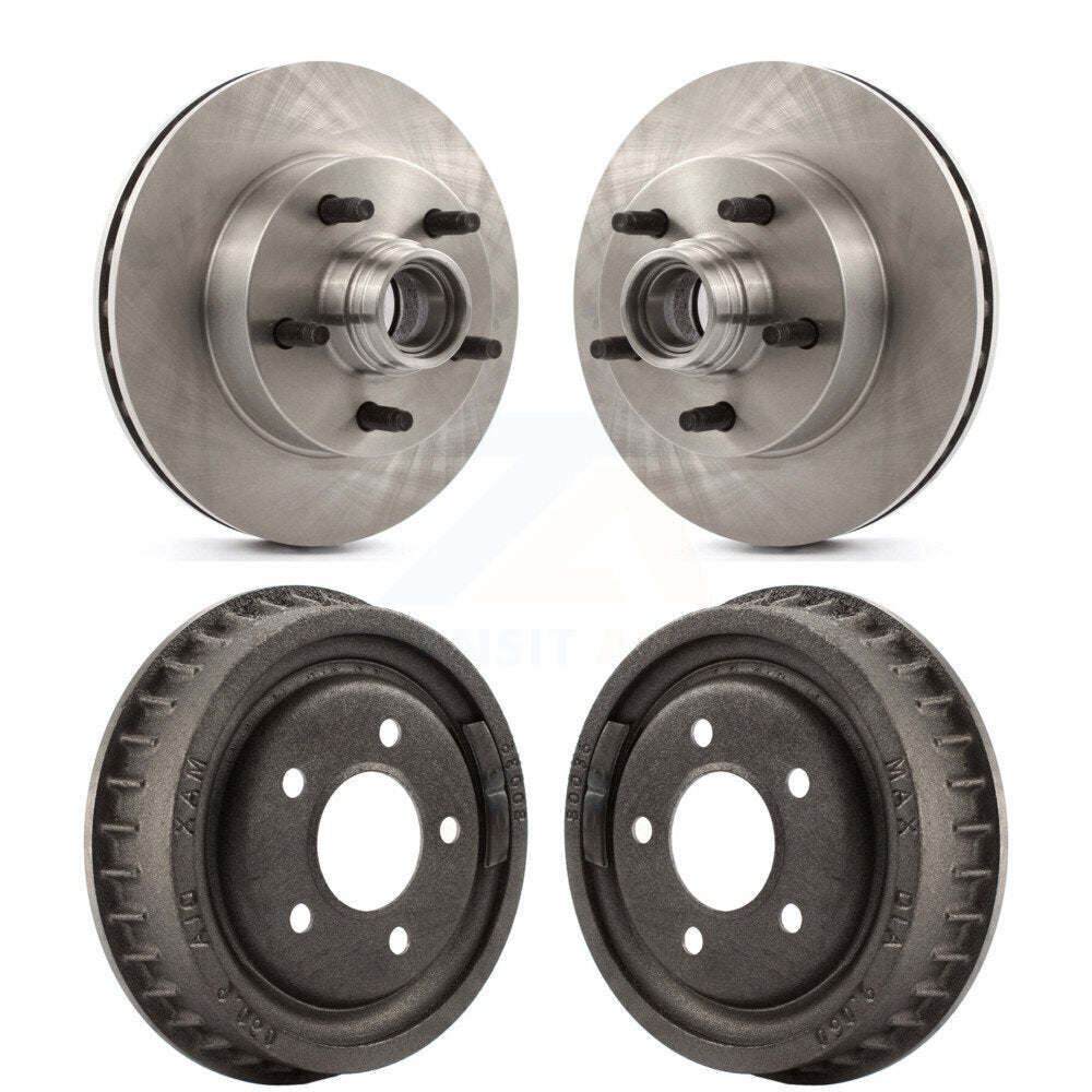 [Avant + Arrière] Kit d'ensemble disque de frein à disque et moyeu pour 1998-1999 Mazda B4000 RWD avec 4-Wheel ABS avec 9" Diameter Drum K8-102194