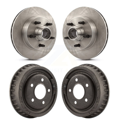 [Avant + Arrière] Kit d'ensemble disque de frein à disque et moyeu pour 1998-1999 Mazda B4000 RWD avec 4-Wheel ABS avec 9" Diameter Drum K8-102194