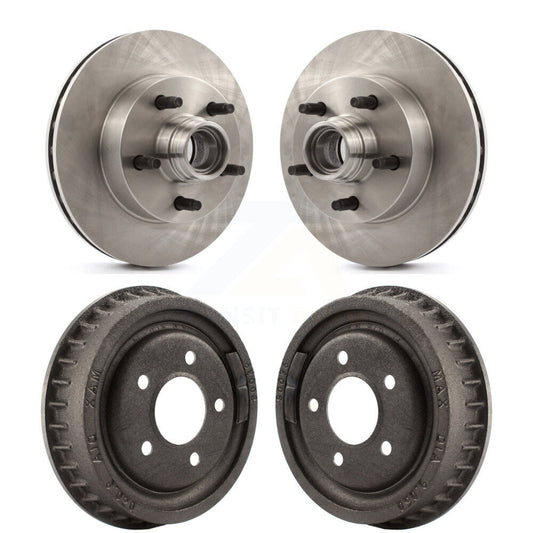 [Avant + Arrière] Kit d'ensemble disque de frein à disque et moyeu pour 1998-1999 Mazda B4000 RWD avec 4-Wheel ABS avec 9" Diameter Drum K8-102194