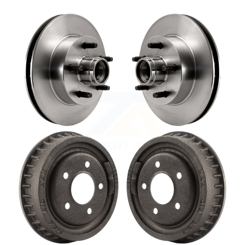 [Avant + Arrière] Kit d'ensemble disque de frein à disque et moyeu pour Ford Ranger Mazda B2500 B3000 B4000 avec 9" Diameter Drum K8-102195