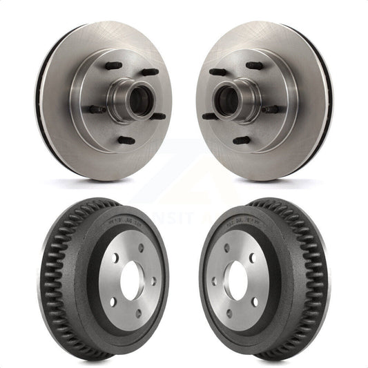 [Avant + Arrière] Kit d'ensemble disque de frein à disque et moyeu pour 1994-1999 Dodge Ram 1500 RWD K8-102200 par Top Quality