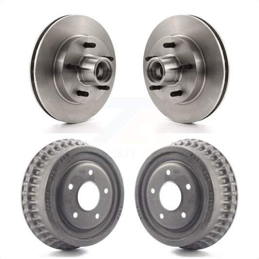 [Avant + Arrière] Kit d'ensemble disque de frein à disque et moyeu pour Chevrolet S10 Camaro Pontiac Monte Carlo GMC Firebird Blazer El Camino Buick Regal S15 Oldsmobile Cutlass Supreme Jimmy Sonoma Grand Prix Caballero Calais K8-102203 par Top Quality