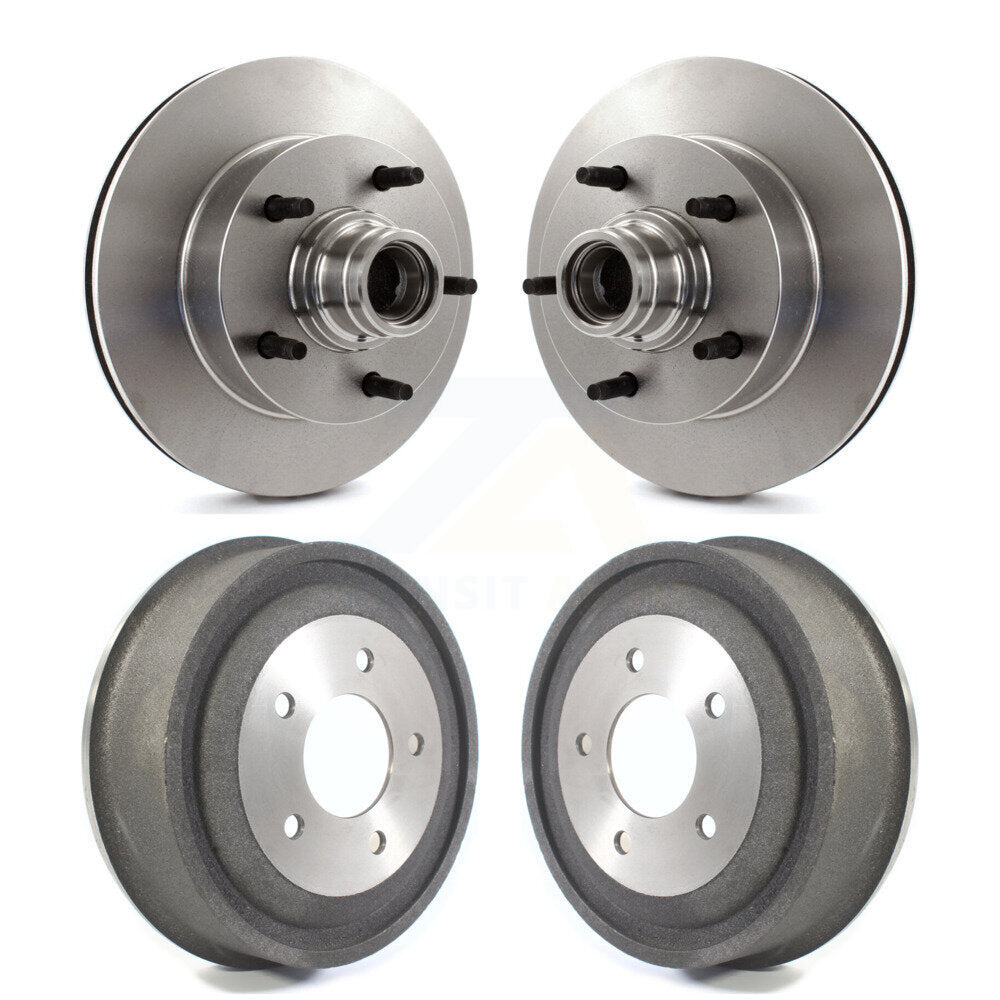 [Avant + Arrière] Kit d'ensemble disque de frein à disque et moyeu pour 2000-2001 Ford E-150 Econoline 2-Wheel ABS K8-102208