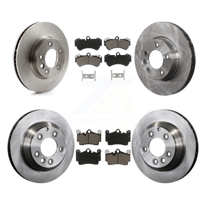 [Avant + Arrière] Kit de Disque et plaquette (céramique) de frein pour 2004-2005 Volkswagen Touareg avec 330mm Diameter Rotor K8C-100009