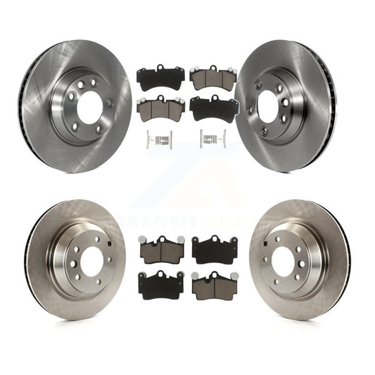 [Avant + Arrière] Kit de Disque et plaquette (céramique) de frein pour 2011-2012 Audi Q7 avec 358mm Diameter Rotor K8C-100011