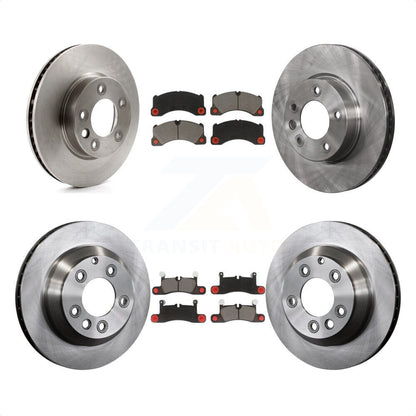 [Avant + Arrière] Kit de Disque et plaquette (céramique) de frein pour 2016-2017 Volkswagen Touareg K8C-100014 par Transit Auto