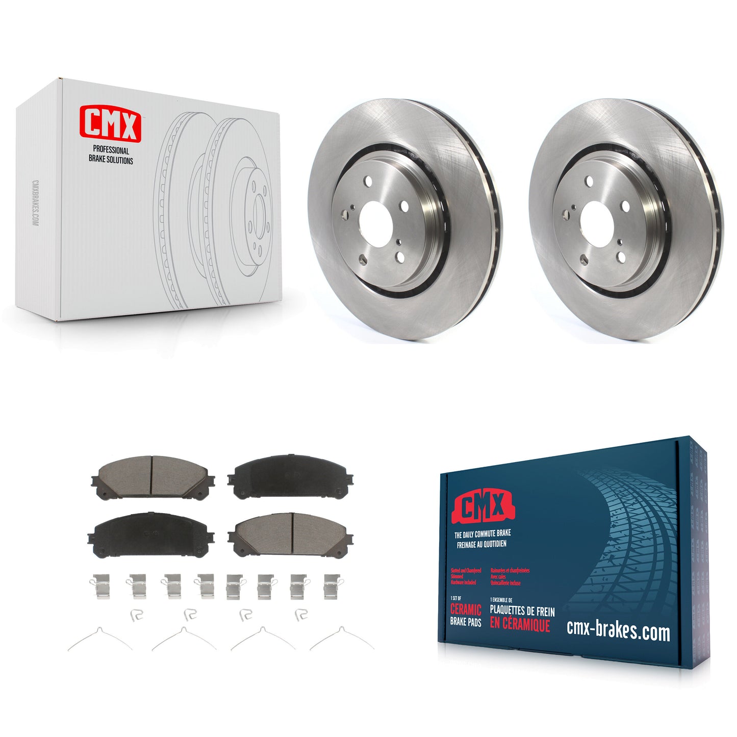 [Avant] Kit de Disque et plaquette (céramique) de frein pour Lexus RX350 RX450h Toyota RX350L Camry RX450hL Avalon Crown NX250 NX350 NX350h K8C-100041