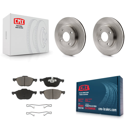[Avant] Kit de Disque et plaquette (céramique) de frein pour 2004 Ford Focus LX Mid High SE ZTS ZTW ZX3 ZX5 From 04 05 K8C-100064