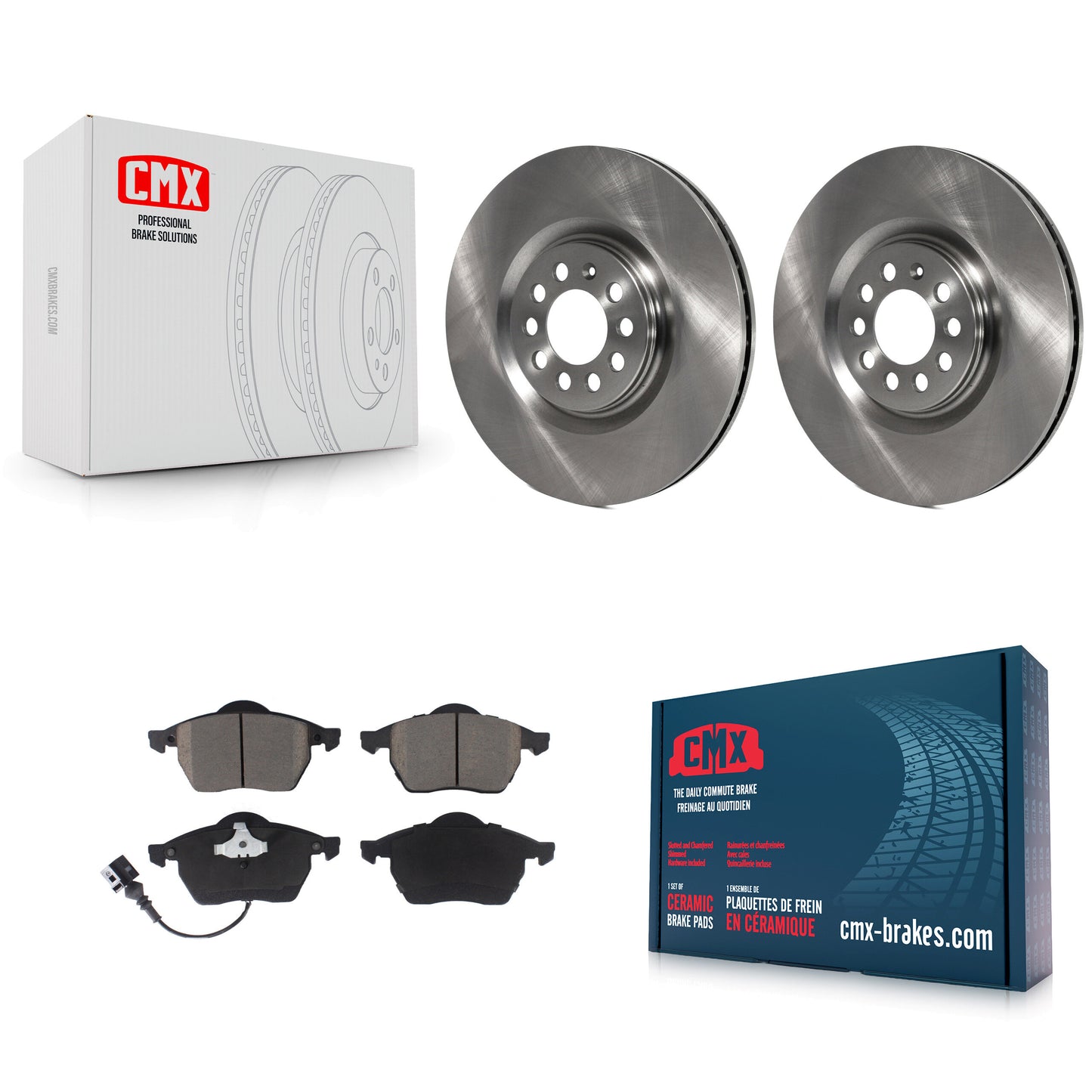 [Avant] Kit de Disque et plaquette (céramique) de frein pour Volkswagen Jetta Audi Golf TT Quattro K8C-100073