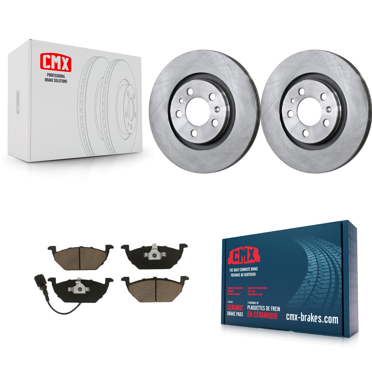 [Avant] Kit de Disque et plaquette (céramique) de frein pour Volkswagen Jetta Beetle Golf City K8C-100075