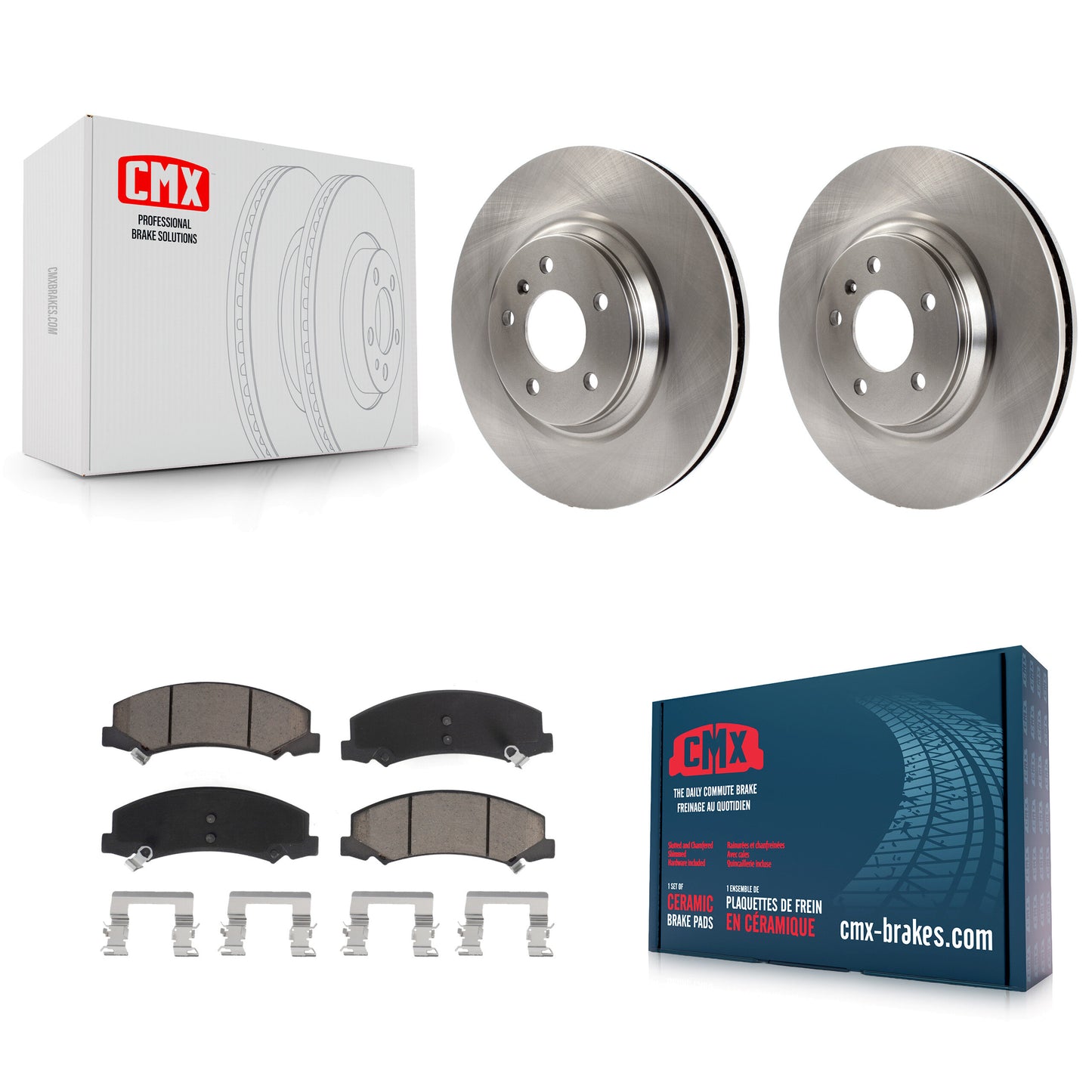 [Avant] Kit de Disque et plaquette (céramique) de frein pour Chevrolet Buick Lucerne Impala Cadillac DTS Limited LaCrosse Allure K8C-100084
